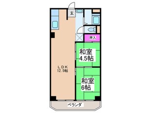 杉本町グランドハイツの物件間取画像